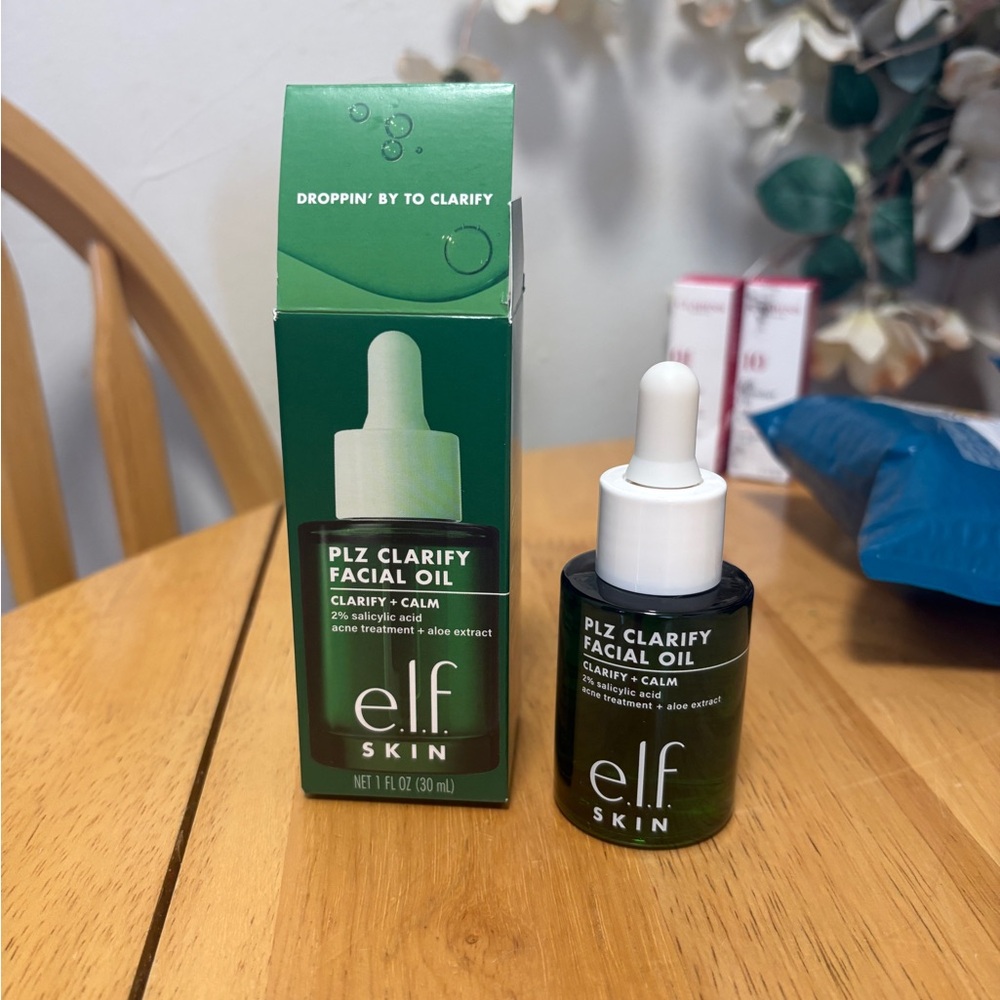 e.l.f. Skin PLZ Clarify Facia Oil~2% Salicylic Acid, Full Sz 1oz,BNIB Exp:9/2026